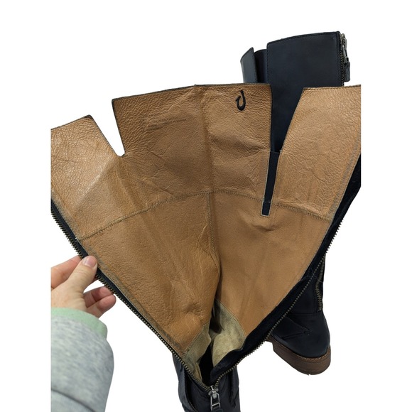 OluKai Holo Lio II Black Leather Side Zip Tall Boots US 8.5 EUR 38.5 - Picture 11 of 12